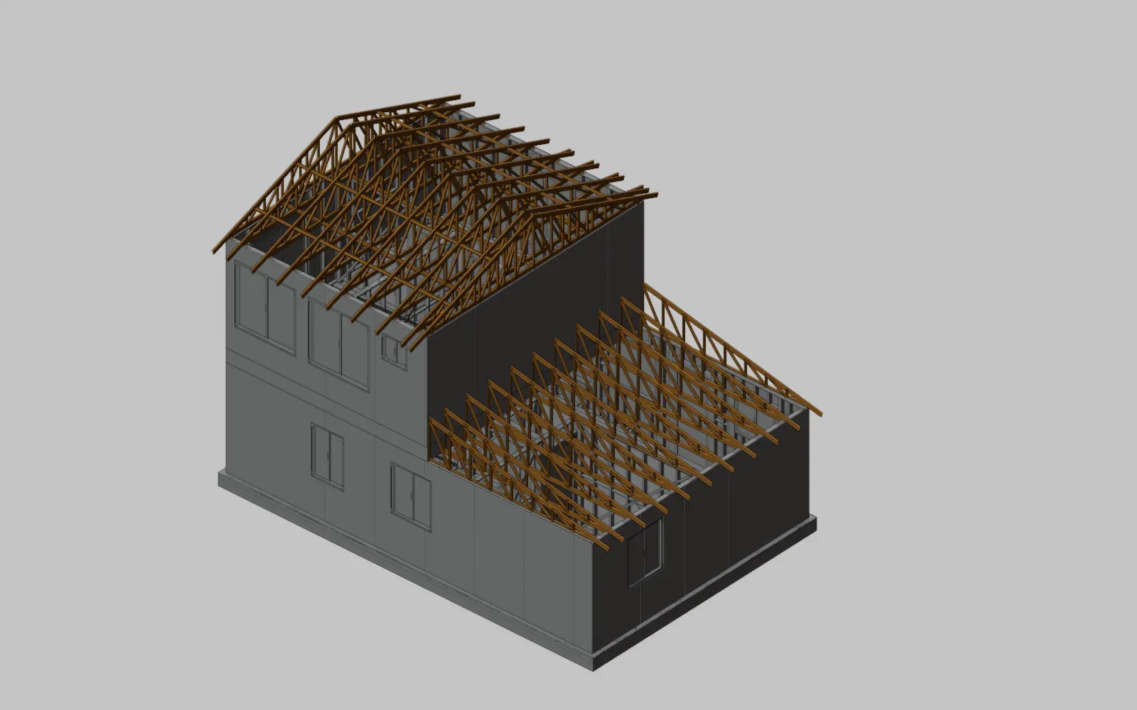Estructura del techo desde el norte